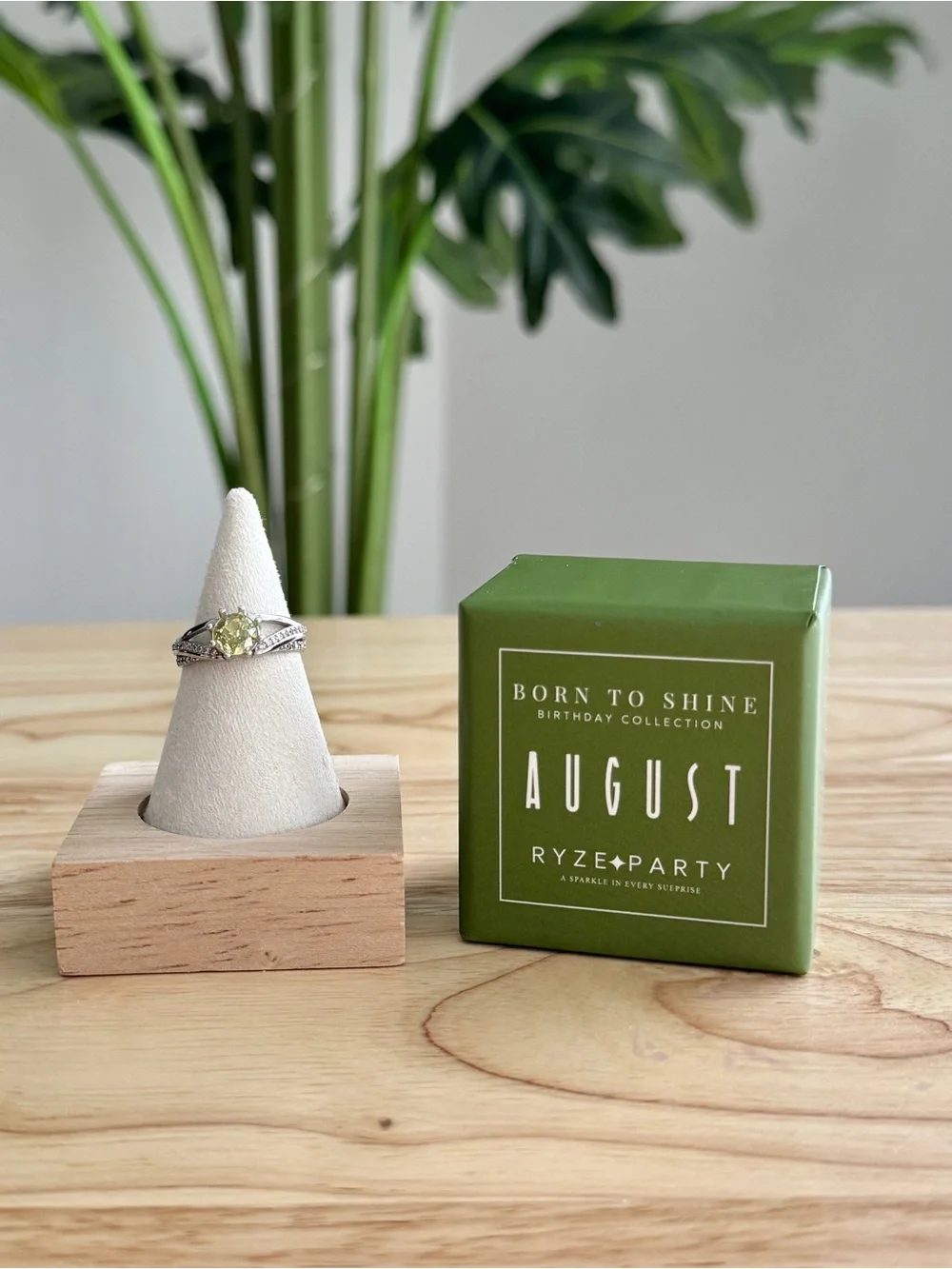 Ryze Party Born to Shine Ring Size 7 | .925 Sterling Silver Matcha Ice CZ NEW